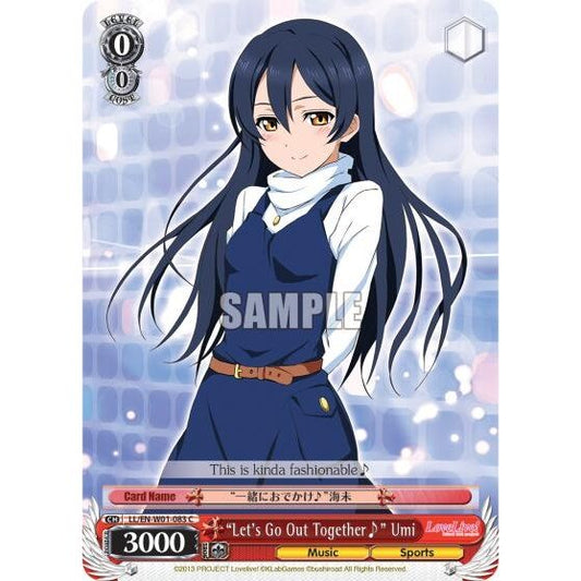 Image for "Let's Go Out Together~" Umi (LL/EN-W01-083 C) (LL/EN-W01) - Weiss Schwarz