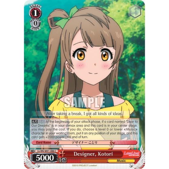 Image for Designer, Kotori (LL/EN-W01-086 C) (LL/EN-W01) - Weiss Schwarz