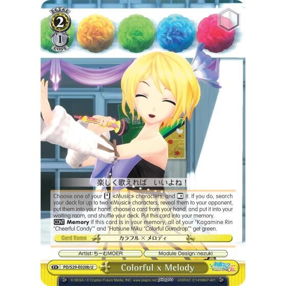 Image for Colorful x Melody (B) (PD/S29-E020b U) (PD/S29) - Weiss Schwarz