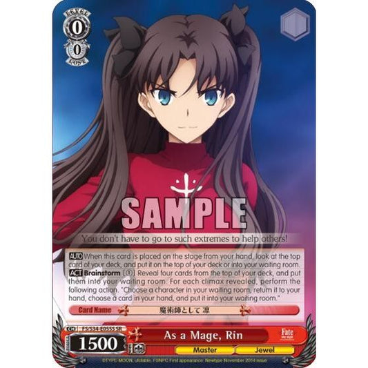 Image for As a Mage, Rin (SR) (FS/S34-E055S SR) (FS/S34) - Weiss Schwarz