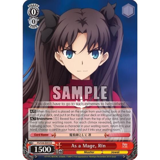 Image for As a Mage, Rin (FS/S34-E055 R) (FS/S34) - Weiss Schwarz