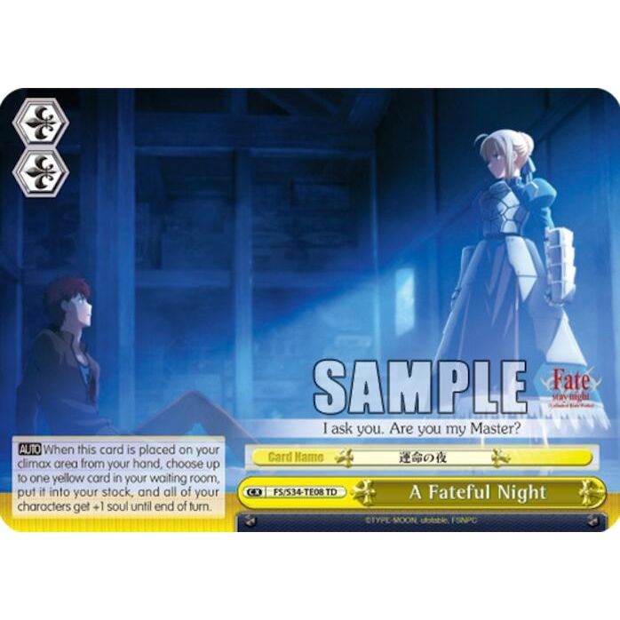 Image for A Fateful Night (TD) (FS/S34-TE08 TD) (FS/S34) - Weiss Schwarz