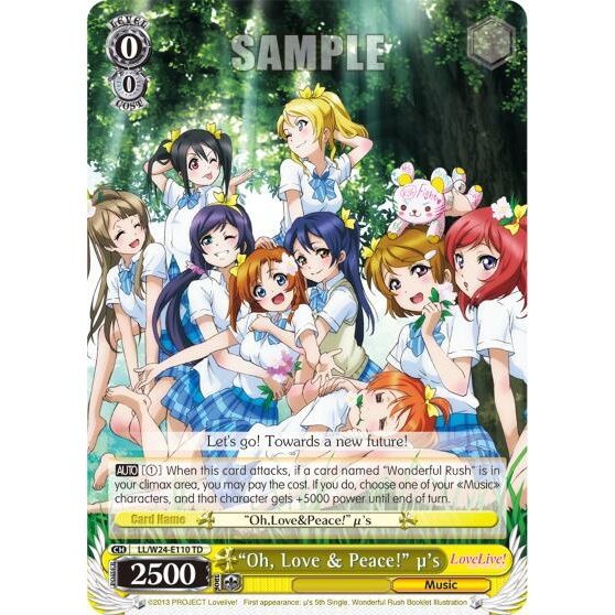 Image for "Oh, Love & Peace!" u's (LL/W24-E110 TD) (LL/W24) - Weiss Schwarz