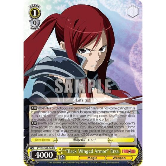 Image for "Black Winged Armor" Erza (FT/EN-S02-005 R) (FT/EN-S02) - Weiss Schwarz