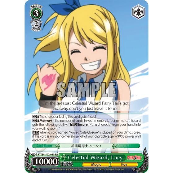 Image for Celestial Wizard, Lucy (FT/EN-S02-030 RR) (FT/EN-S02) - Weiss Schwarz
