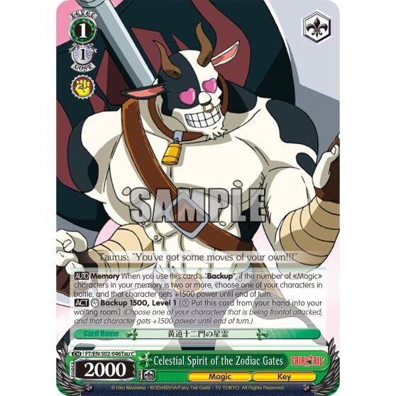 Image for Celestial Spirit of the Zodiac Gates (Taurus) (FT/EN-S02-046Tau C) (FT/EN-S02) - Weiss Schwarz