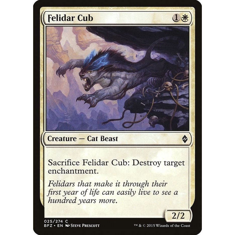 Image for Felidar Cub (25) (BFZ) - Magic: The Gathering