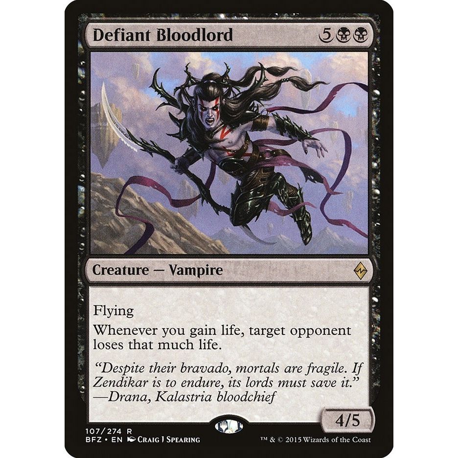 Image for Defiant Bloodlord (107) (BFZ) - Magic: The Gathering