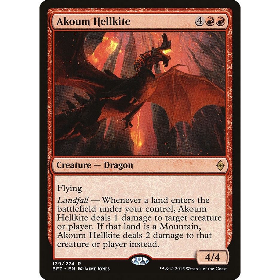 Image for Akoum Hellkite (139) (BFZ) - Magic: The Gathering