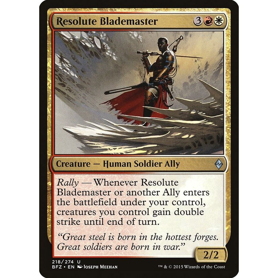 Image for Resolute Blademaster (218) (BFZ) - Magic: The Gathering