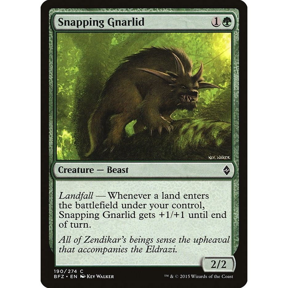 Image for Snapping Gnarlid (190) (BFZ) - Magic: The Gathering