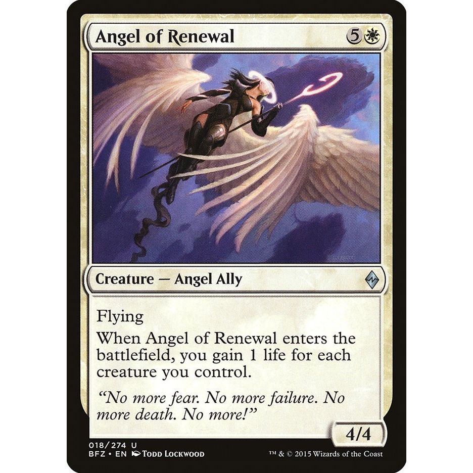 Image for Angel of Renewal (18) (BFZ) - Magic: The Gathering
