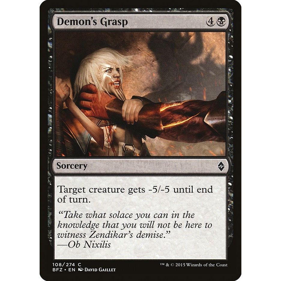 Image for Demon's Grasp (108) (BFZ) - Magic: The Gathering
