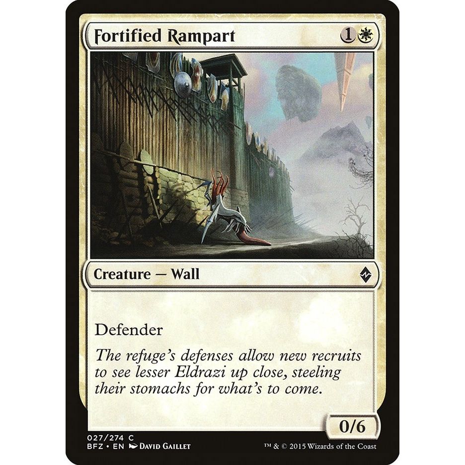 Image for Fortified Rampart (27) (BFZ) - Magic: The Gathering