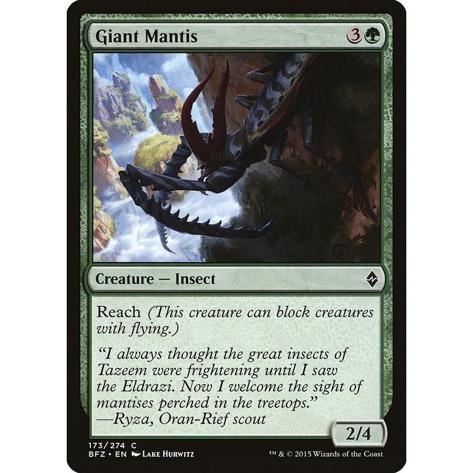 Image for Giant Mantis (173) (BFZ) - Magic: The Gathering