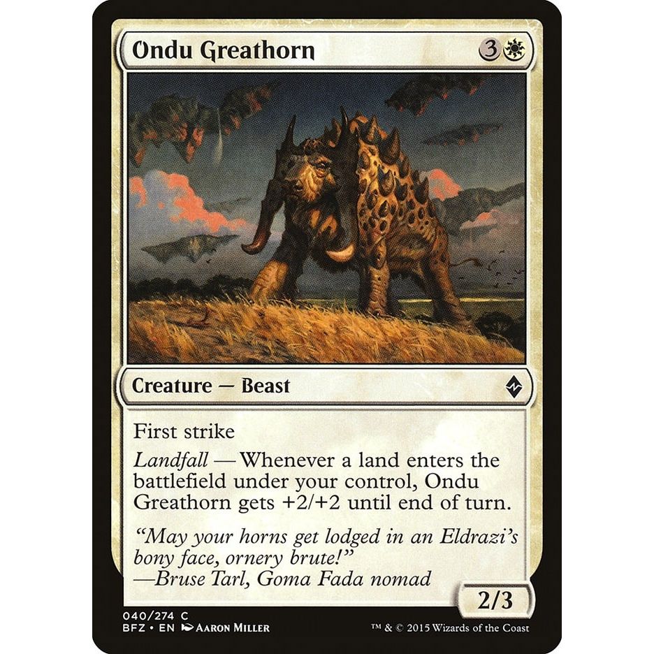 Image for Ondu Greathorn (40) (BFZ) - Magic: The Gathering