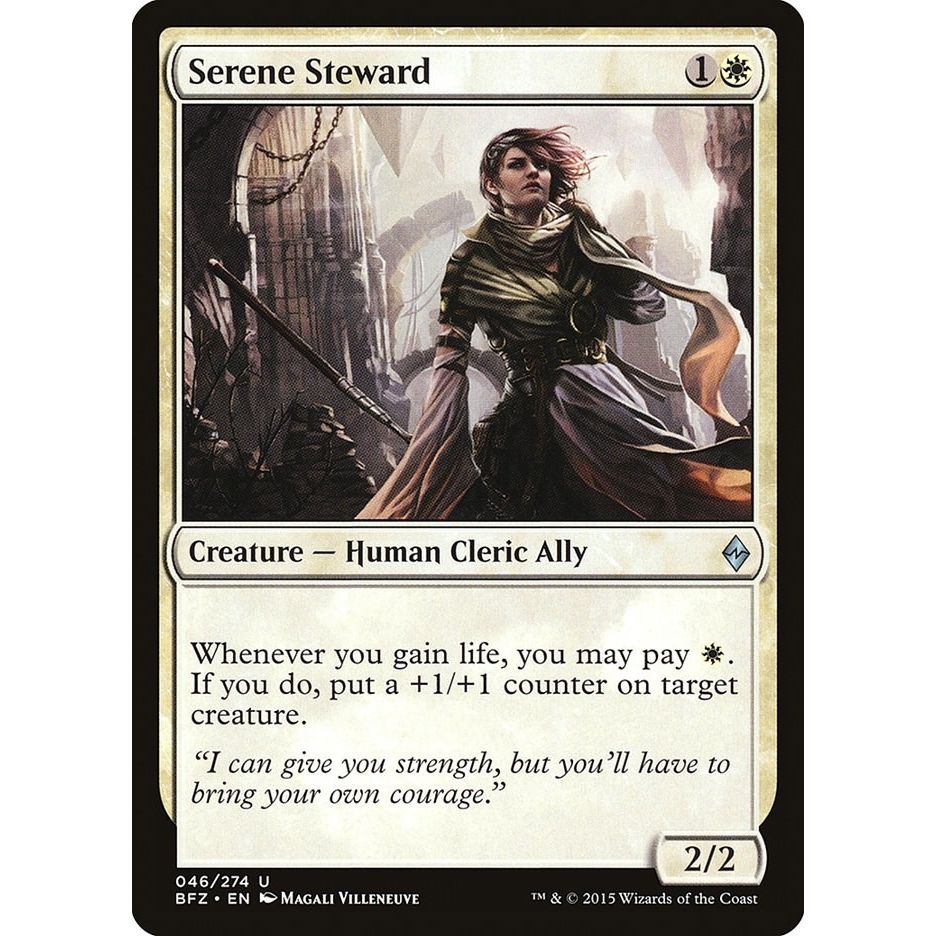 Image for Serene Steward (46) (BFZ) - Magic: The Gathering
