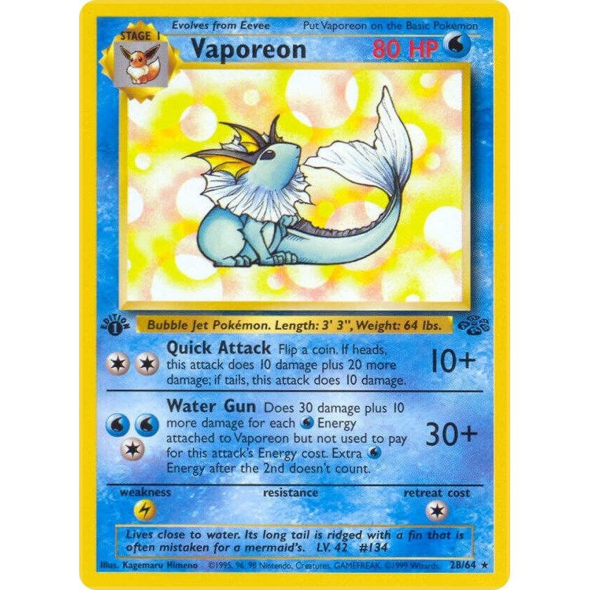 Image for Vaporeon (28) (28/64) (JU) - Pokemon