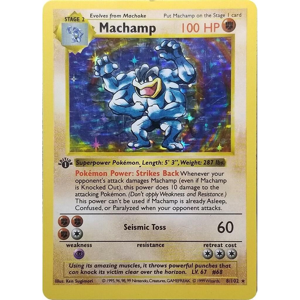 Image for Machamp - 8/102 (Base Set Shadowless) (008/102) (PR) - Pokemon