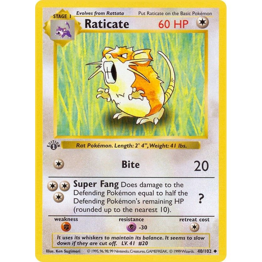 Image for Raticate (040/102) (BSS) - Pokemon