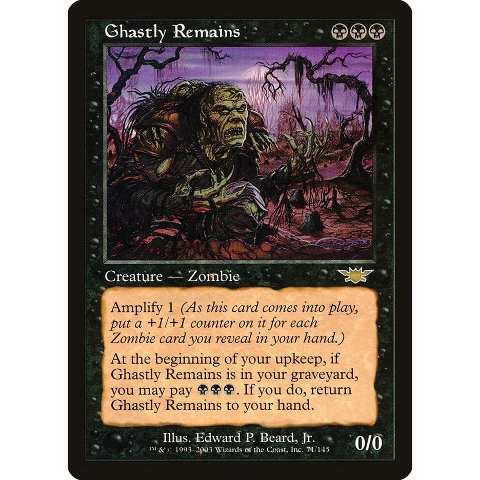 Image for Ghastly Remains (71) (LGN) - Magic: The Gathering
