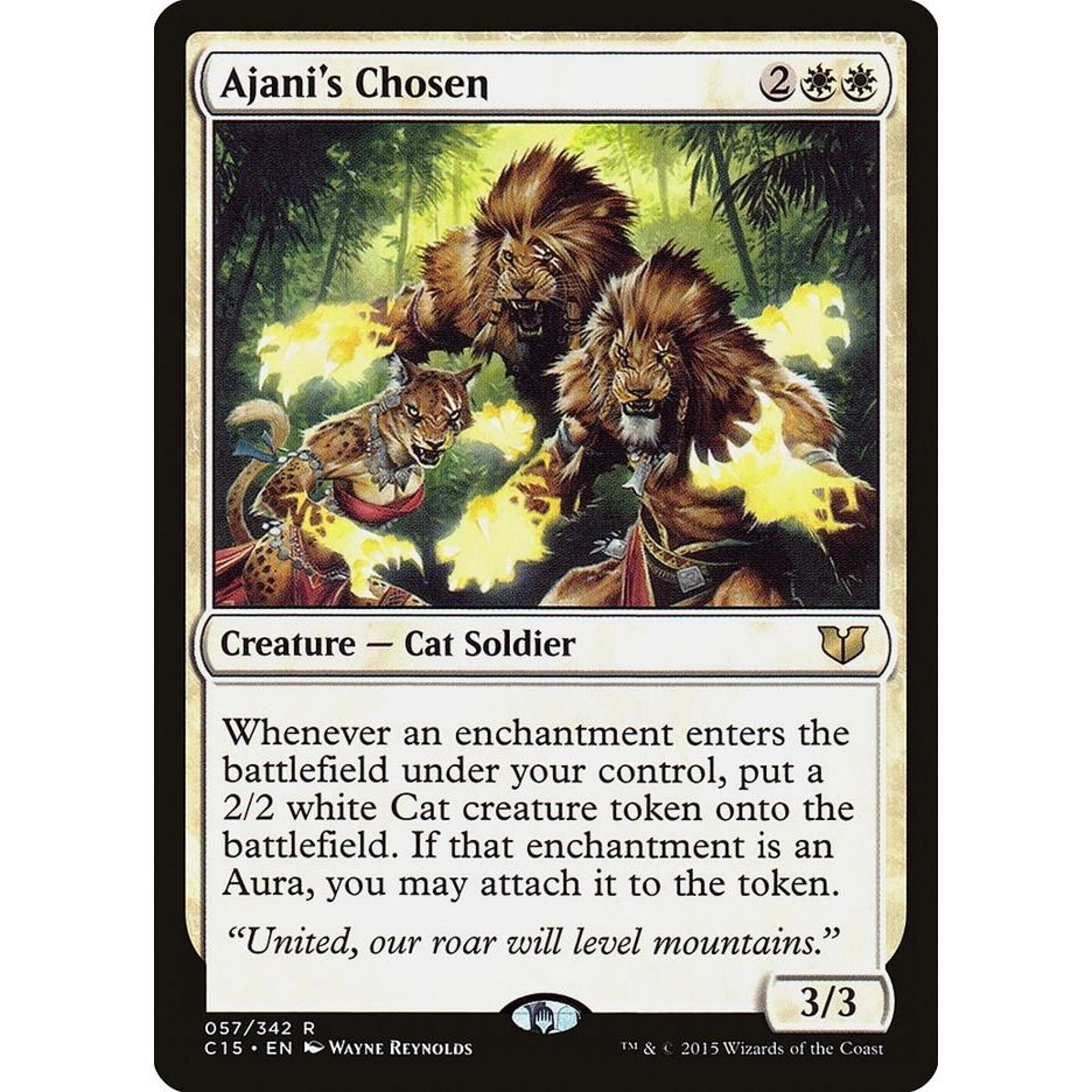Image for Ajani's Chosen (57) (C15) - Magic: The Gathering