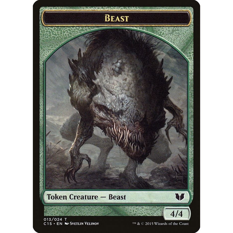 Image for Beast // Snake (017) Double-Sided Token (13 // 17) (C15) - Magic: The Gathering