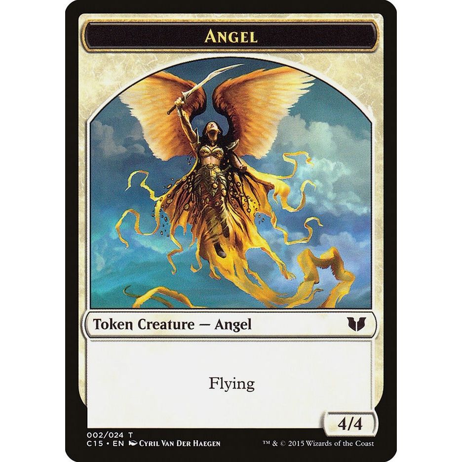 Image for Angel // Knight (Vigilance) Double-Sided Token (2 // 5) (C15) - Magic: The Gathering