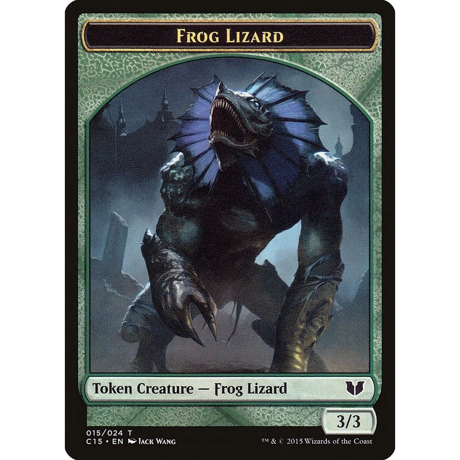 Image for Frog Lizard // Germ Double-Sided Token (15 // 7) (C15) - Magic: The Gathering