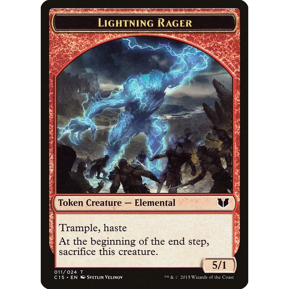 Image for Lightning Rager // Lightning Rager Double-Sided Token (11 // 11) (C15) - Magic: The Gathering