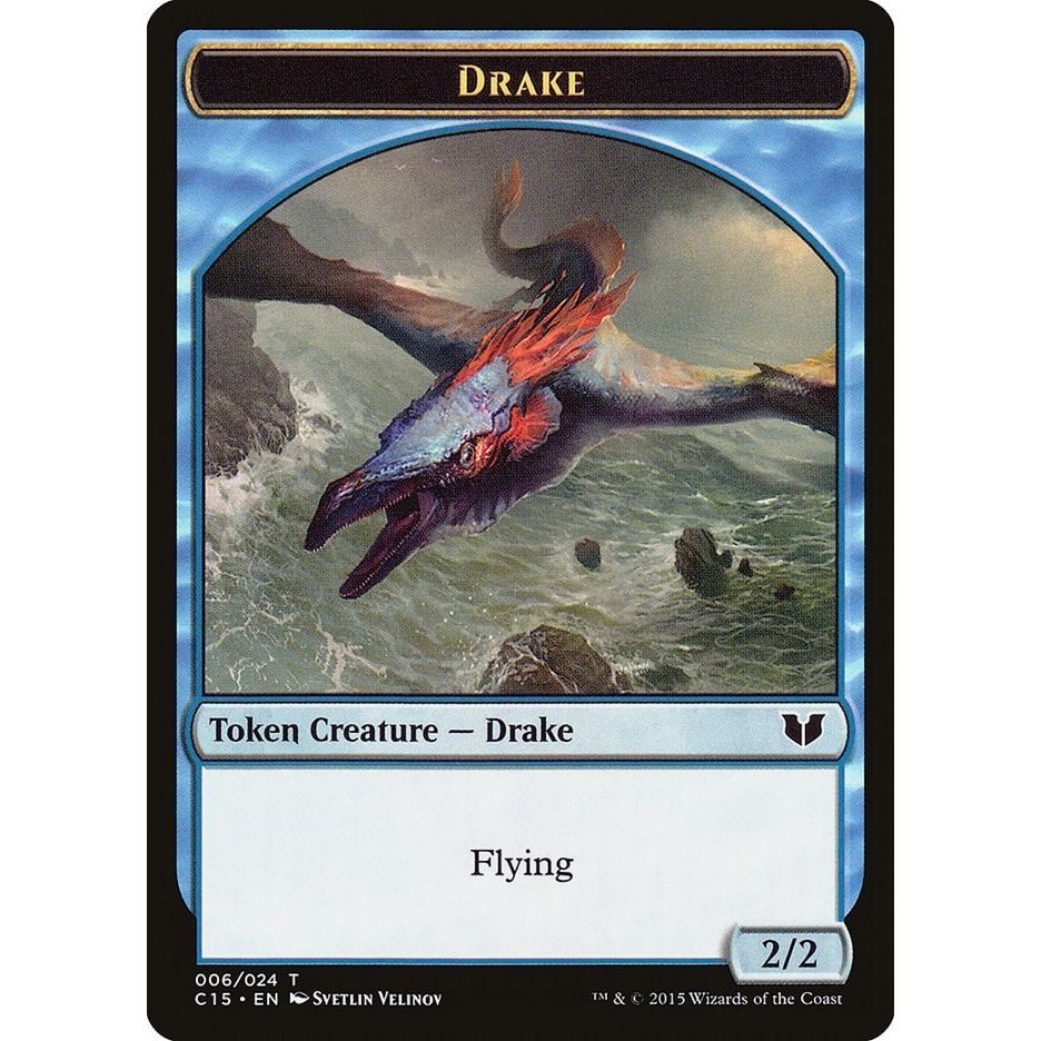 Image for Drake // Elemental (020) Double-Sided Token (6 // 20) (C15) - Magic: The Gathering