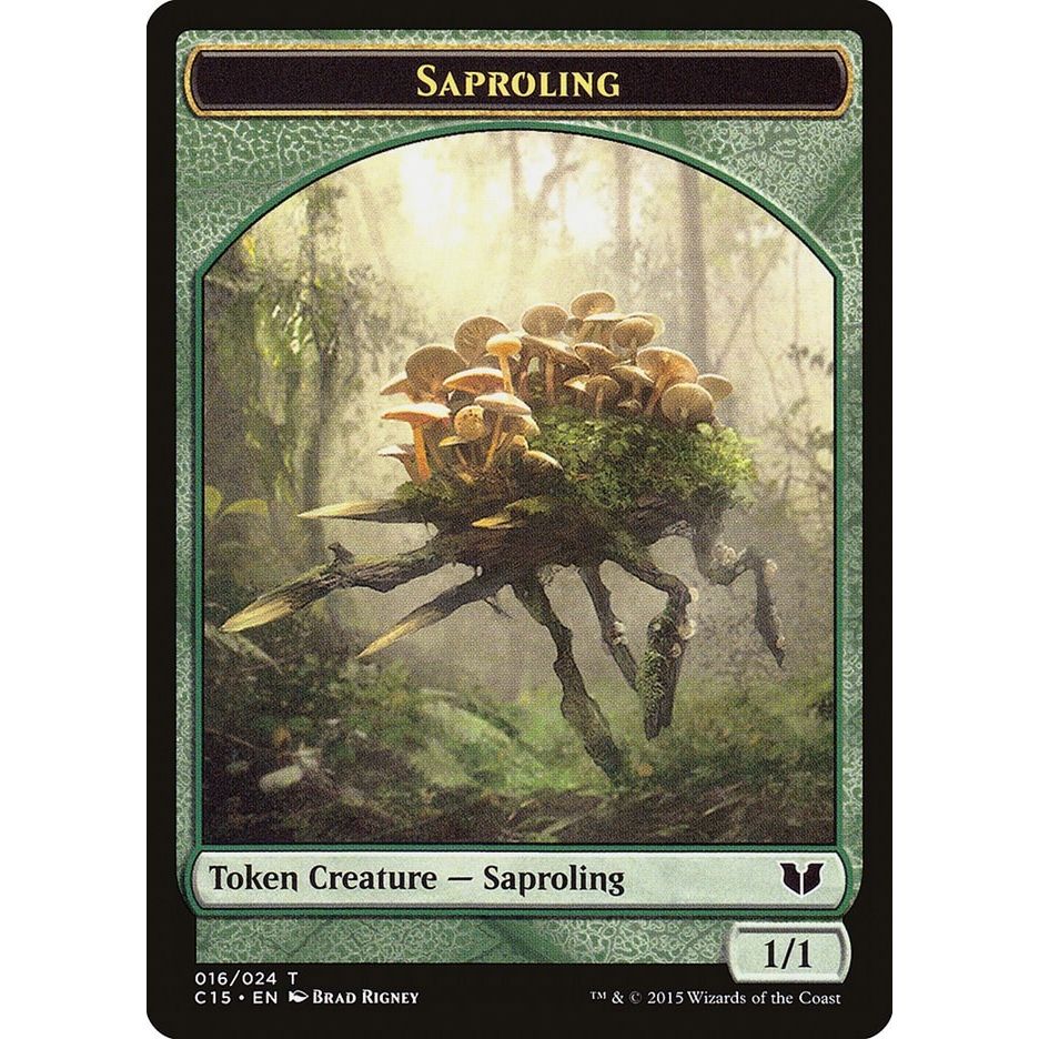 Image for Saproling // Spider Double-Sided Token (16 // 18) (C15) - Magic: The Gathering