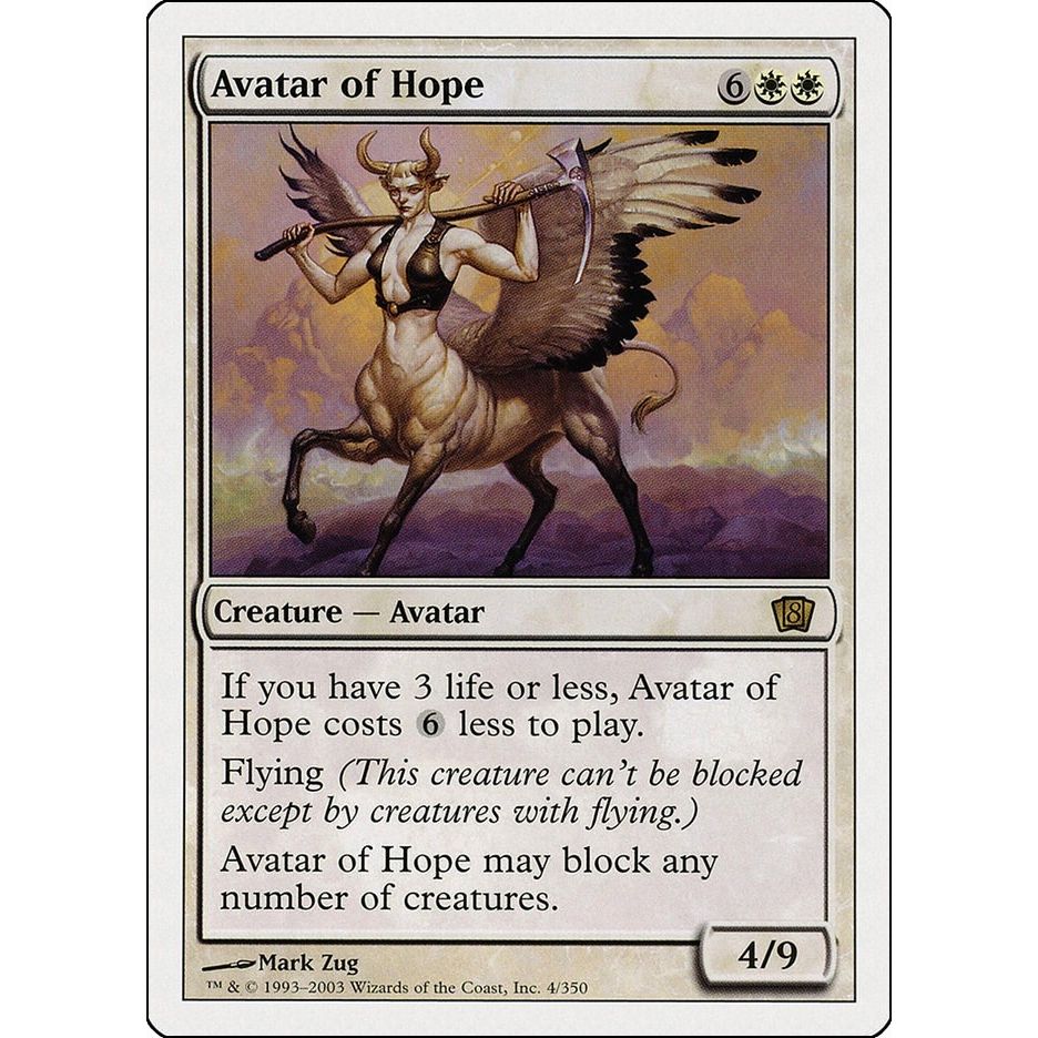 Image for Avatar of Hope (4) (8ED) - Magic: The Gathering