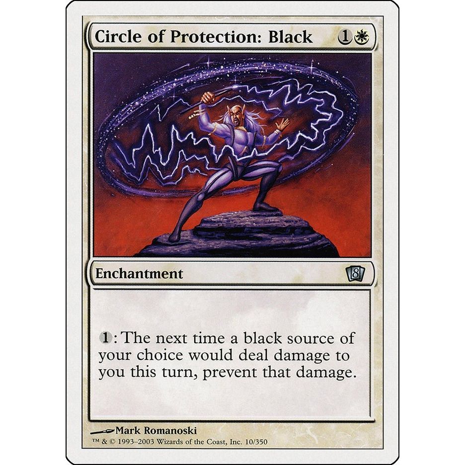 Image for Circle of Protection: Black (10) (8ED) - Magic: The Gathering