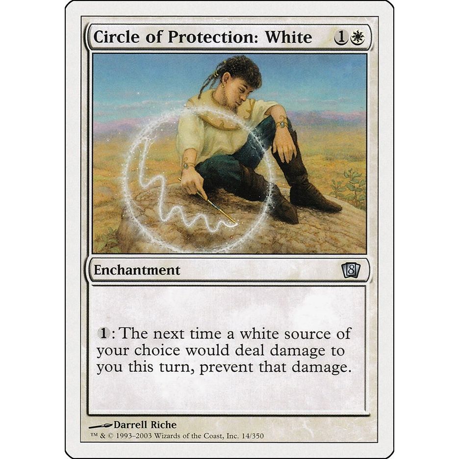 Image for Circle of Protection: White (14) (8ED) - Magic: The Gathering