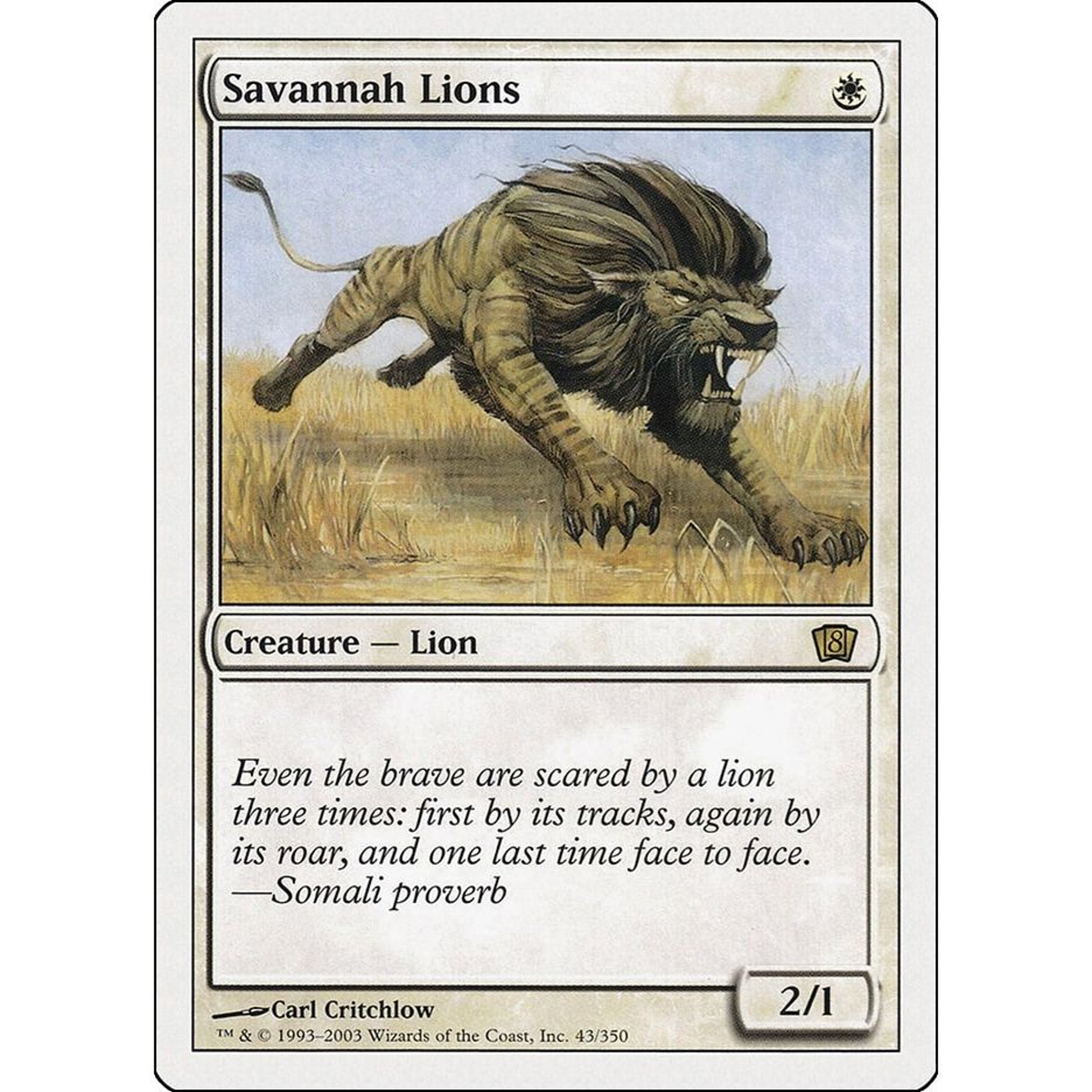 Image for Savannah Lions (43) (8ED) - Magic: The Gathering