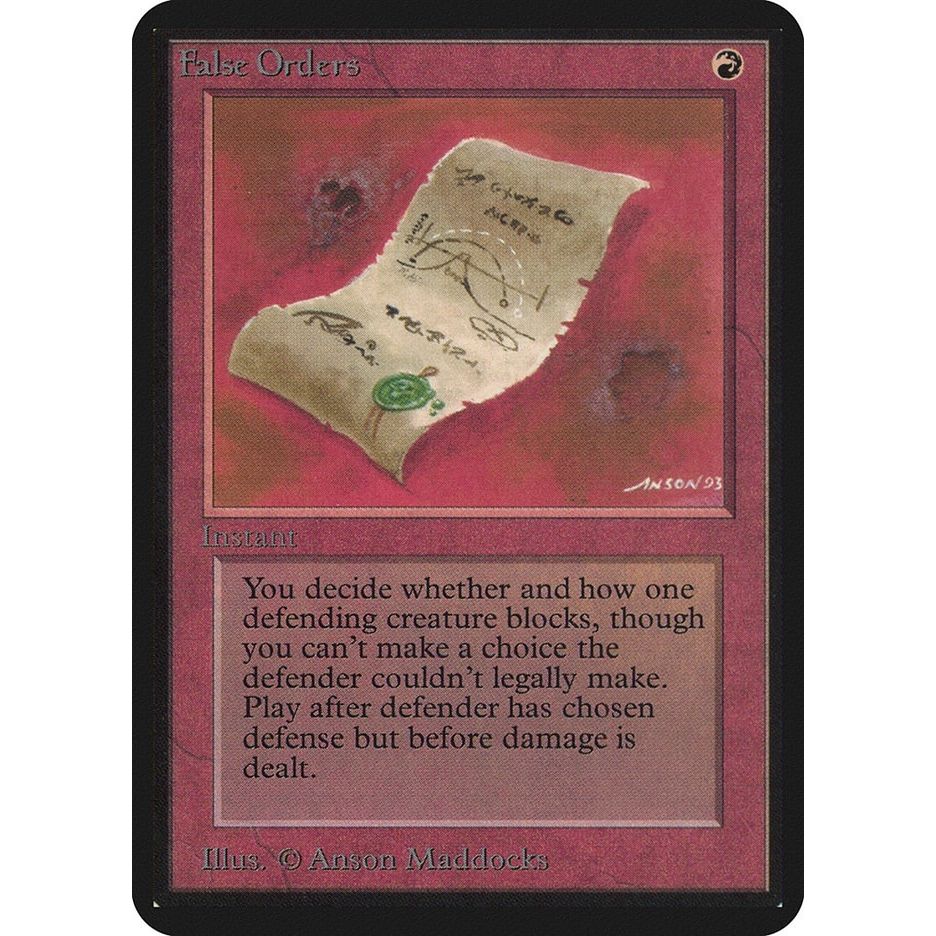 Image for False Orders (LEA) - Magic: The Gathering