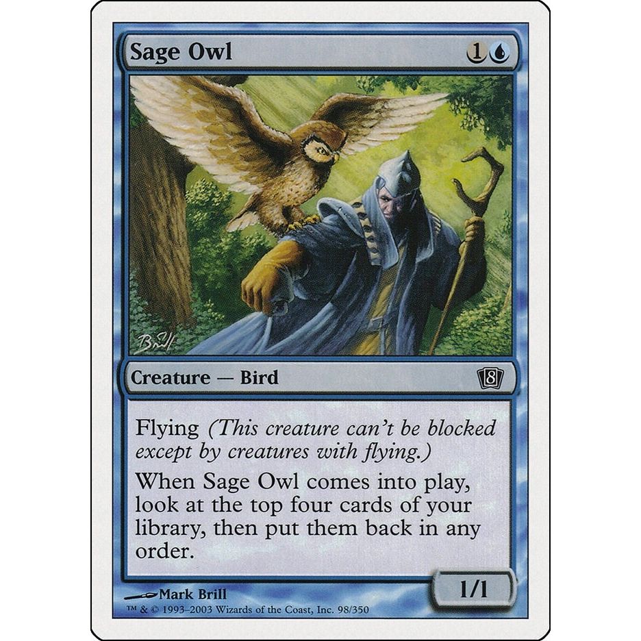 Image for Sage Owl (98) (8ED) - Magic: The Gathering