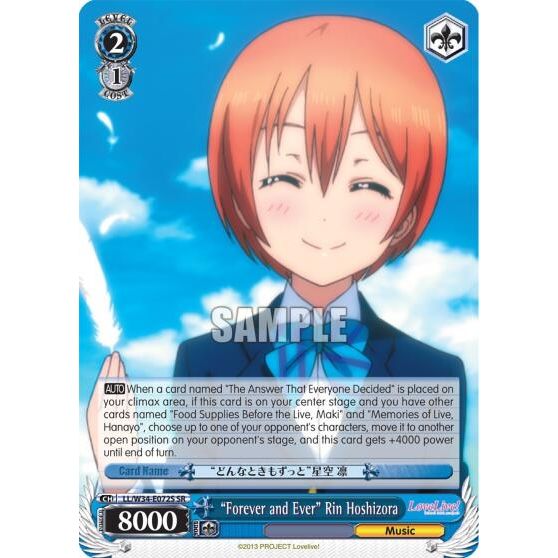 Image for "Forever and Ever" Rin Hoshizora (SR) (LL/W34-E072S SR) (LL/W34) - Weiss Schwarz