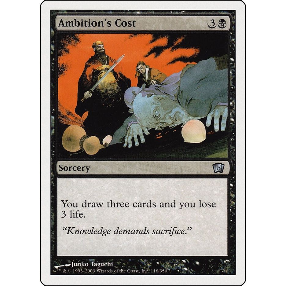 Image for Ambition's Cost (118) (8ED) - Magic: The Gathering