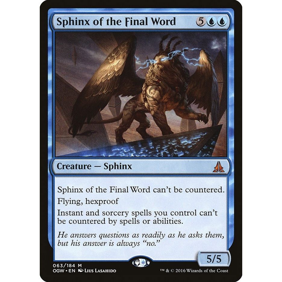 Image for Sphinx of the Final Word (63) (OGW) - Magic: The Gathering