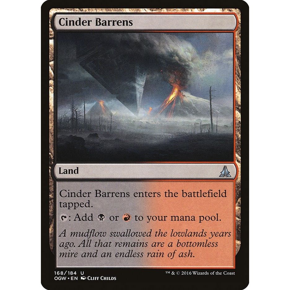 Image for Cinder Barrens (168) (OGW) - Magic: The Gathering