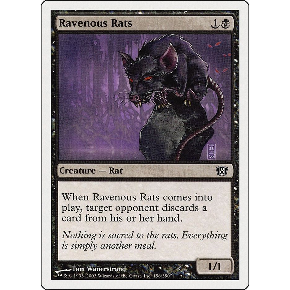 Image for Ravenous Rats (158) (8ED) - Magic: The Gathering