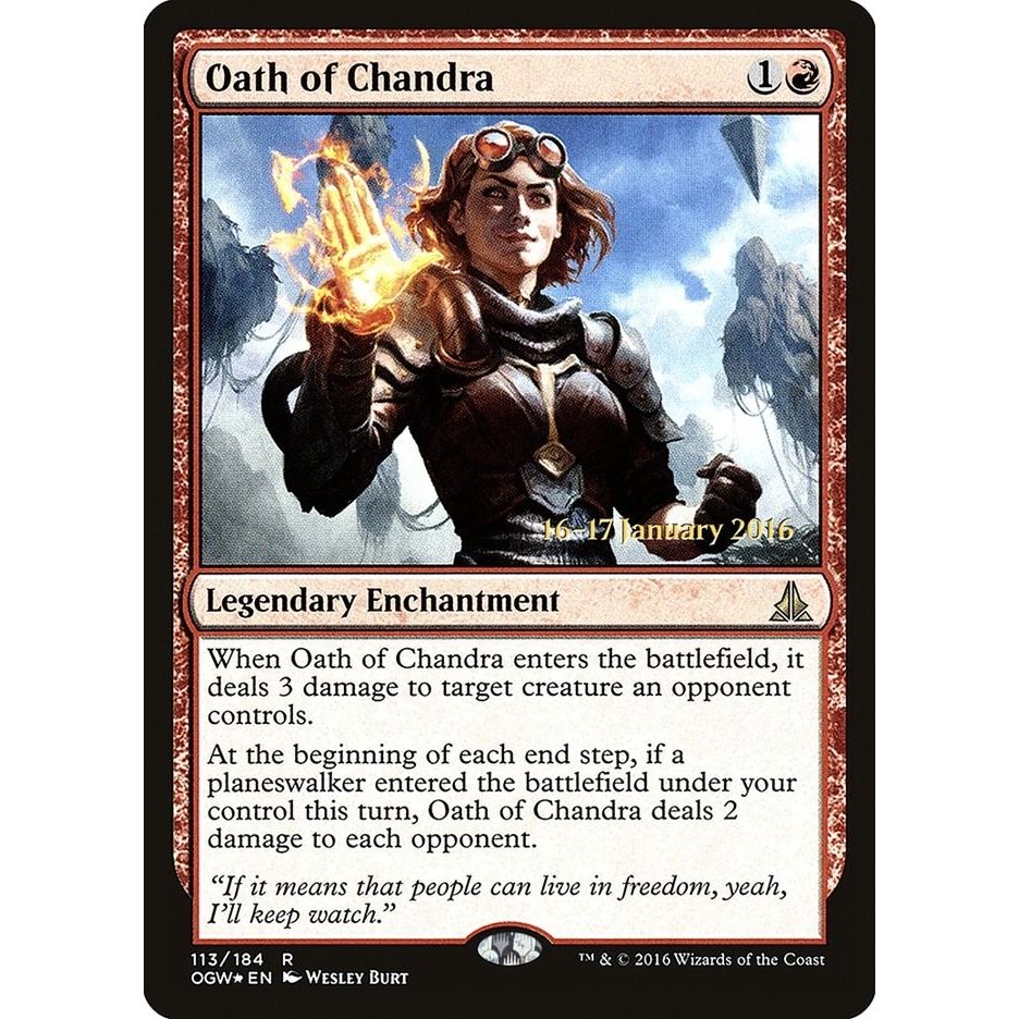 Image for Oath of Chandra (113) (PRE) - Magic: The Gathering