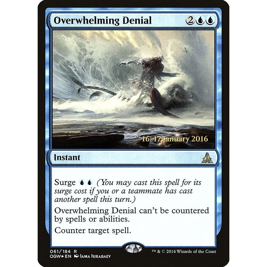 Image for Overwhelming Denial (61) (PRE) - Magic: The Gathering