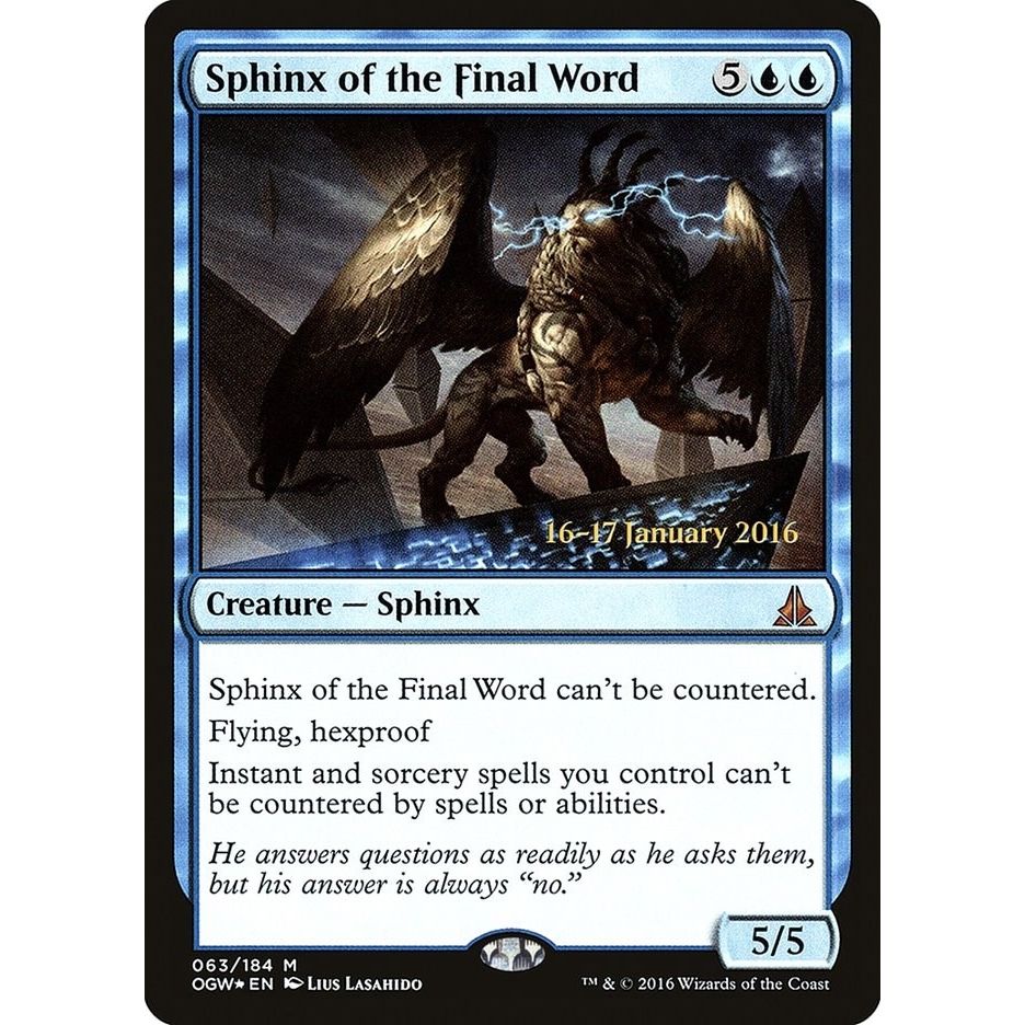 Image for Sphinx of the Final Word (63) (PRE) - Magic: The Gathering