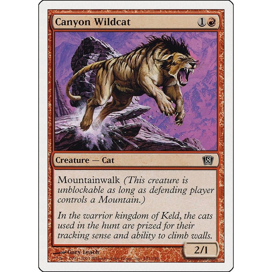 Image for Canyon Wildcat (181) (8ED) - Magic: The Gathering