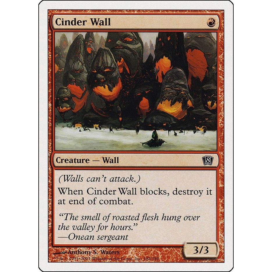 Image for Cinder Wall (182) (8ED) - Magic: The Gathering