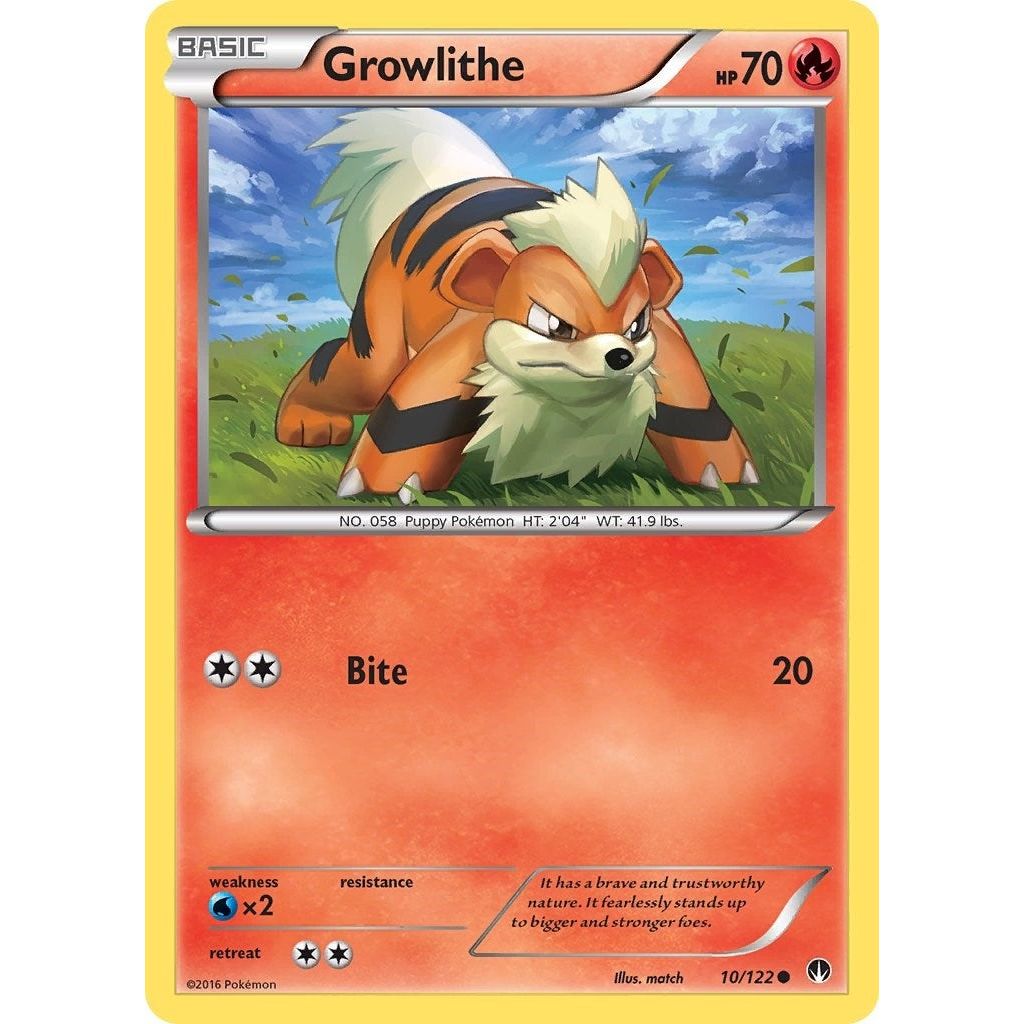 Image for Growlithe (10/122) (BKP) - Pokemon