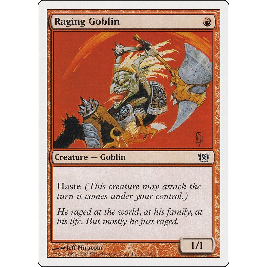 Image for Raging Goblin (212) (8ED) - Magic: The Gathering